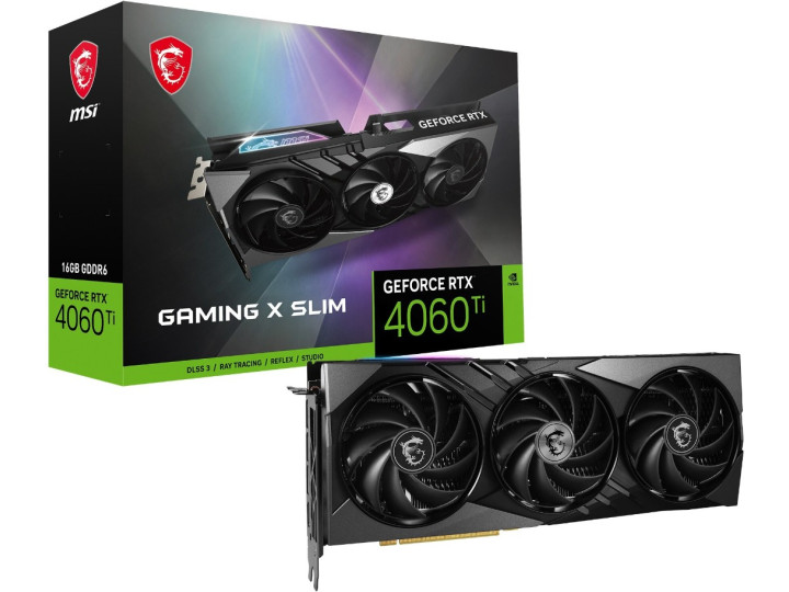 Видеокарта MSI GeForce RTX 4060 Ti Gaming X Slim 16GB DLSS 3