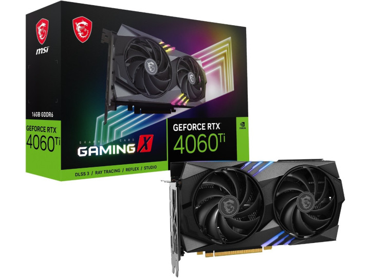 Видеокарта MSI GeForce RTX 4060 Ti Gaming X 16GB DLSS 3