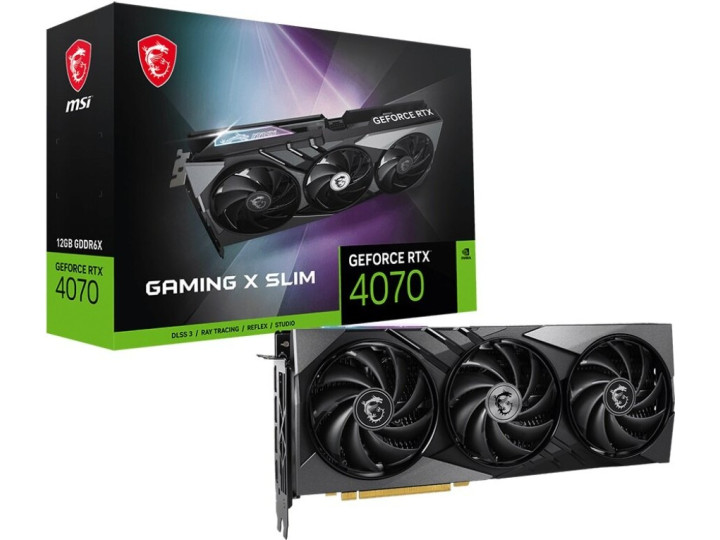 Видеокарта MSI GeForce RTX 4070 Gaming X Slim 12GB DLSS 3