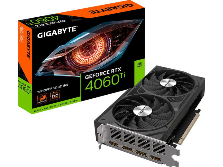 Видеокарта GIGABYTE GeForce RTX 4060 Ti WindForce OC 16GB