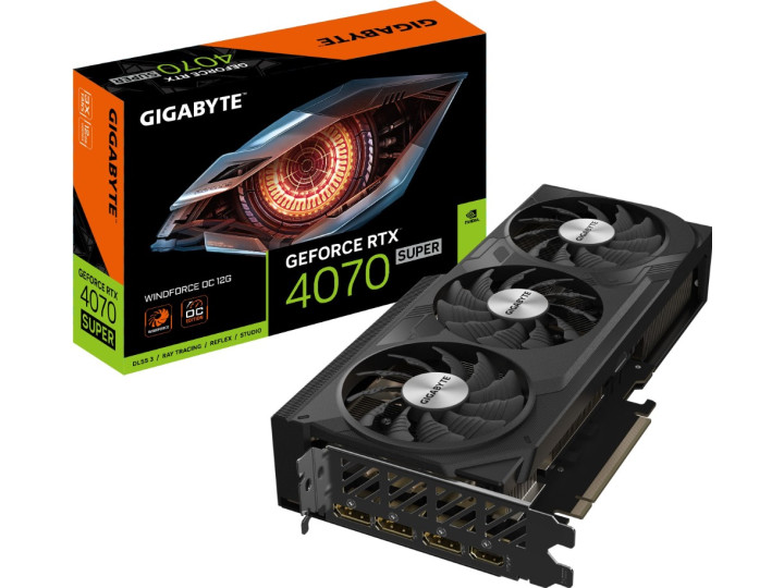 Видеокарта GIGABYTE GeForce RTX 4070 Super Windforce OC 12GB DLSS 3