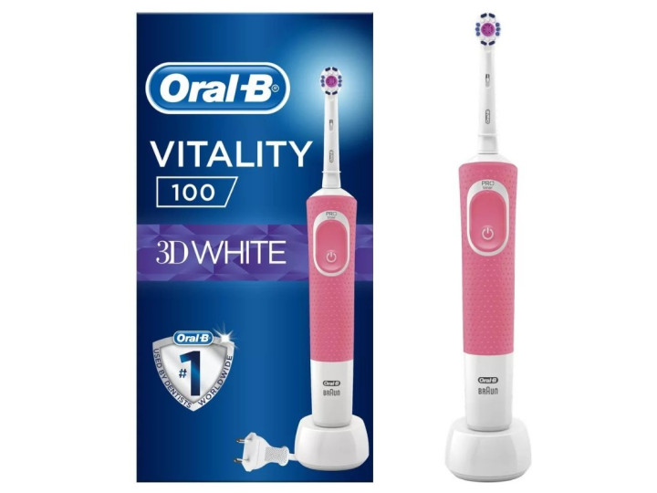 Зубная щетка Oral-B Vitality D100.413.1 3D White/Pink