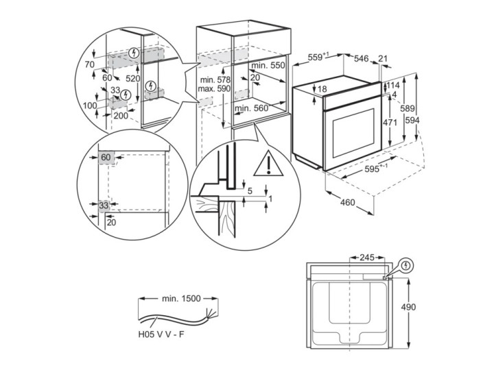 Электрический духовой шкаф Electrolux OEF5H50V, белый Электрический духовой шкаф Electrolux OEF5H50V, белый