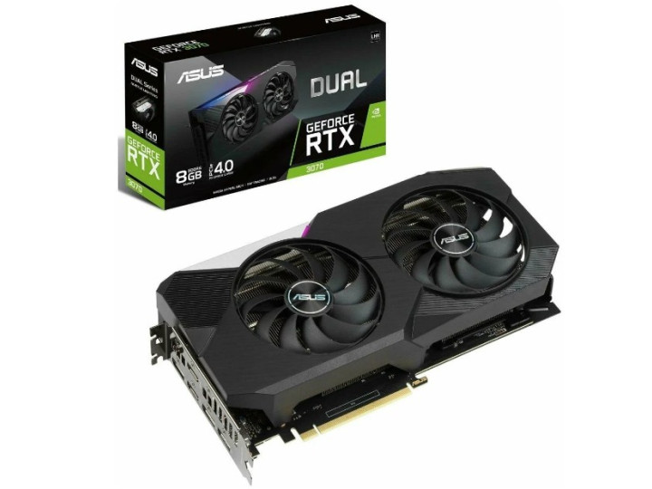 Видеокарта ASUS GeForce RTX 3070 DUAL V2 OC 8GB, DUAL-RTX3070-O8G-V2, Retail Видеокарта ASUS GeForce RTX 3070 DUAL V2 OC 8GB, DUAL-RTX3070-O8G-V2, Retail
