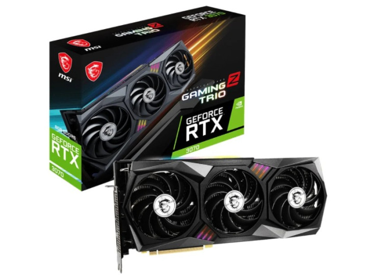 Видеокарта MSI GeForce RTX 3070 GAMING Z TRIO 8G LHR Видеокарта MSI GeForce RTX 3070 GAMING Z TRIO 8G LHR