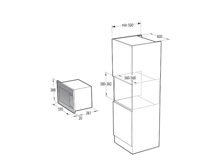 Встраиваемая микроволновая печь Gorenje BM251SG2BG Встраиваемая микроволновая печь Gorenje BM251SG2BG