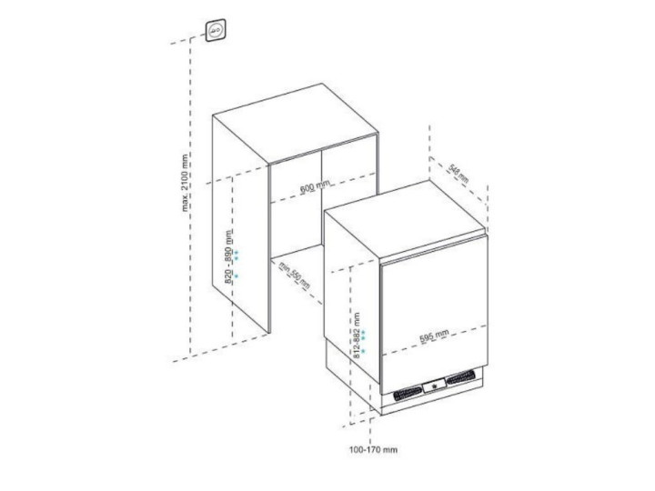 Встраиваемая морозильная камера KORTING KSI 8189 F Встраиваемая морозильная камера KORTING KSI 8189 F