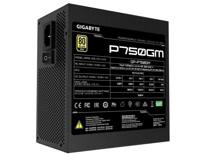 Блок питания GIGABYTE P750GM 750W 80 Plus Gold