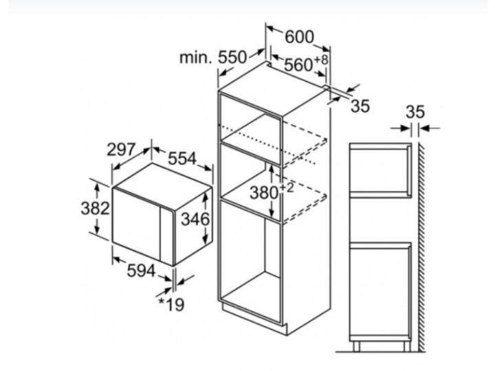 Встраиваемая микроволновая печь Bosch BFL524MS0