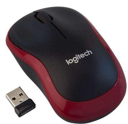 Беспроводная мышь Logitech M185 Red USB (910-002240)