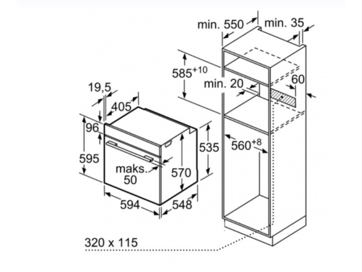 Духовой шкаф Bosch HBA530BS0S