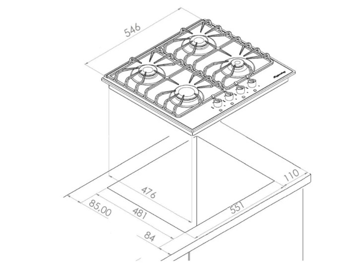 Варочная панель Kuppersberg FQ602 W Варочная панель Kuppersberg FQ602 W