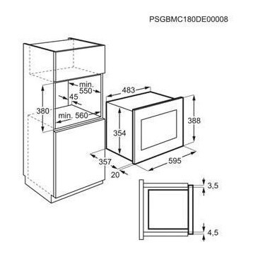 Встраиваемая микроволновая печь ELECTROLUX EMS4253TEX