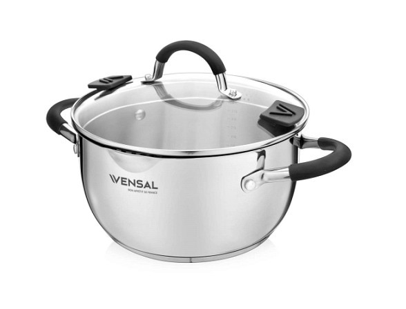 Кастрюля с крышкой Vensal Magigue 1524VS 5,4л (24см) Кастрюля с крышкой Vensal Magigue 1524VS 5,4л (24см)