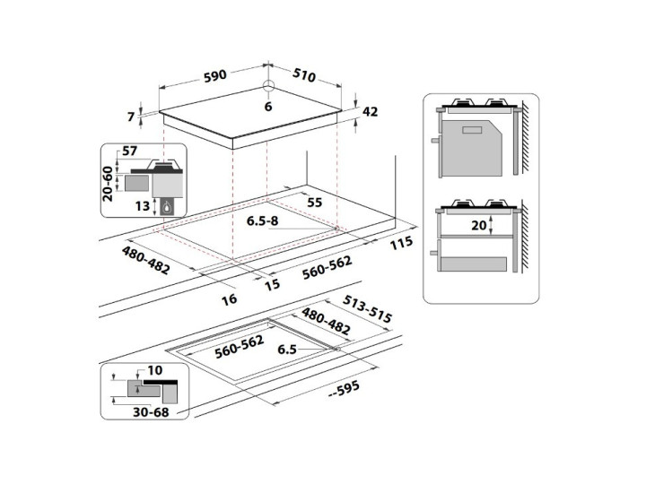 Газовая варочная панель Whirlpool AKT 625/NB1 Газовая варочная панель Whirlpool AKT 625/NB1