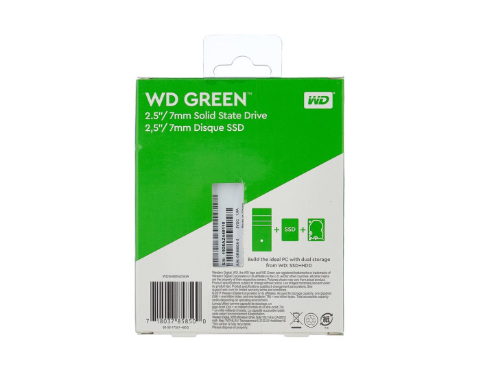 Твердотельный накопитель WD Green SATA3 480Gb WDS480G2G0A Твердотельный накопитель WD Green SATA3 480Gb WDS480G2G0A