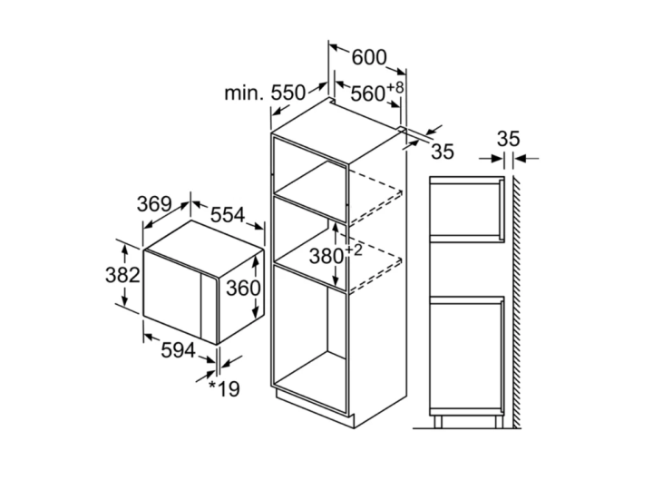 Встраиваемая микроволновая печь Bosch BFL554MB0