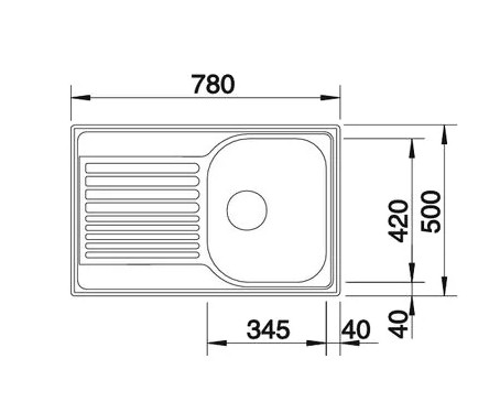 Мойка Blanco Tipo 45S Compact нержавеющая сталь декор Мойка Blanco Tipo 45S Compact нержавеющая сталь декор