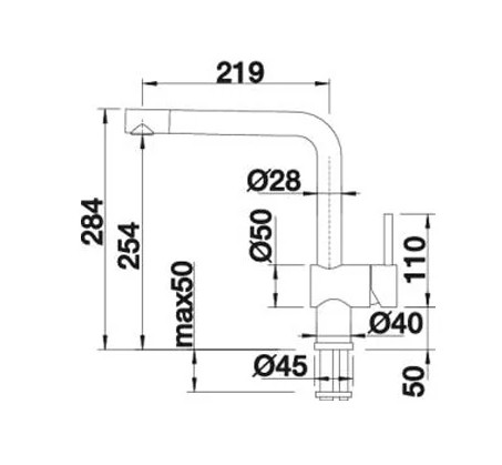 Смеситель Blanco Linus 514019 хром Смеситель Blanco Linus 514019 хром