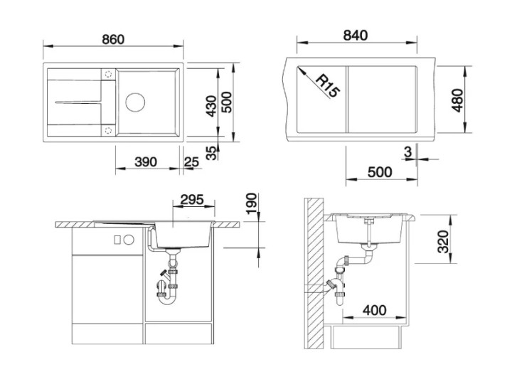 Мойка Blanco Metra 5S Silgranit PuraDur II антрацит + КА Мойка Blanco Metra 5S Silgranit PuraDur II антрацит + КА