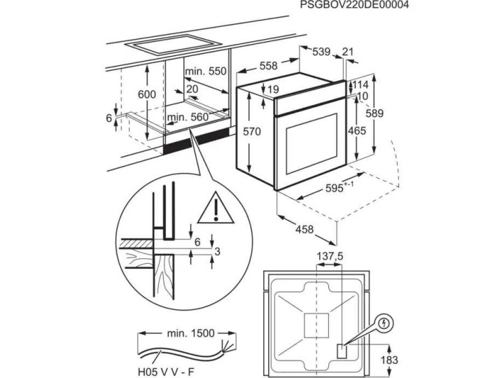 Духовой шкаф Electrolux EOF3H00BX SurroundCook 600